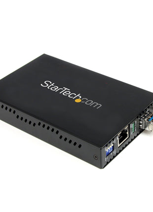 StarTech.com Single-Mode (SM) LC Fiber Media Converter for 10/100/1000 Network - 40km - Gigabit Ethernet - 1310nm- with SFP Transceiver, TAA (ET1000S40LC2)
