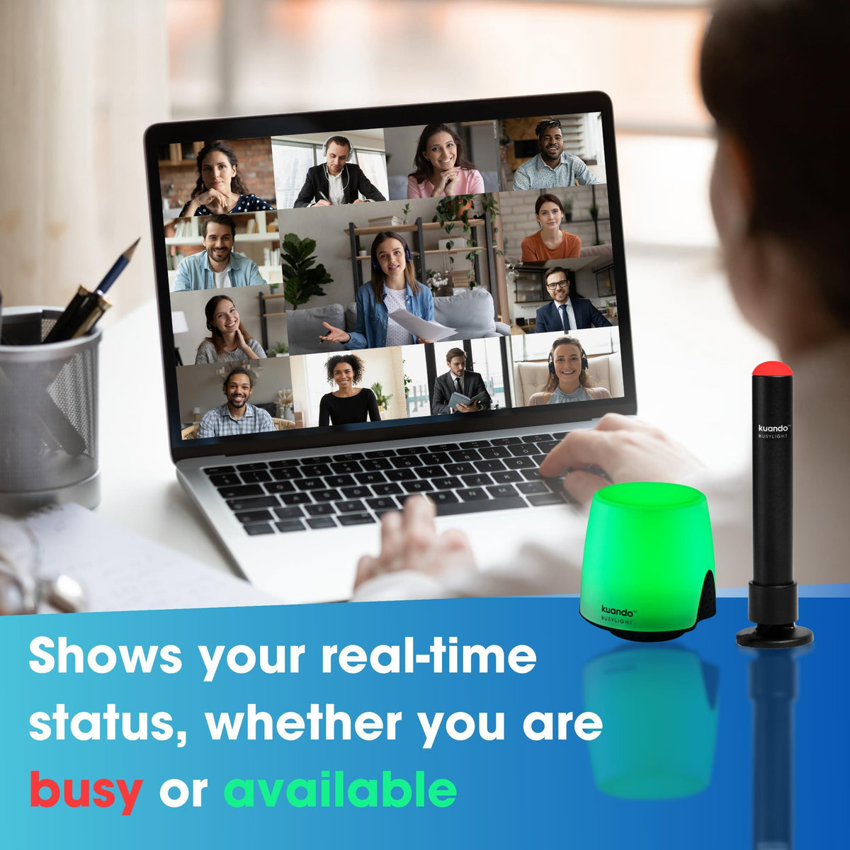 Kuando Busylight UC Omega (15410) - Presence Light and Ringer - Busy Light for The Office - Free Busylight Software for Most UC Platforms and Softphones