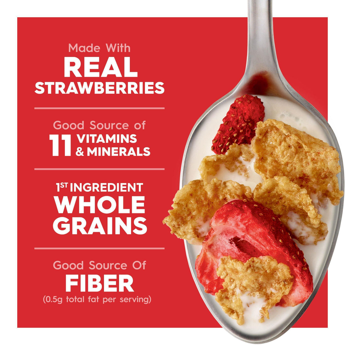 Kellogg's Special K Breakfast Cereal, Family Breakfast, Fiber Cereal, Giant Size, Red Berries, 19.2oz Box (1 Box)
