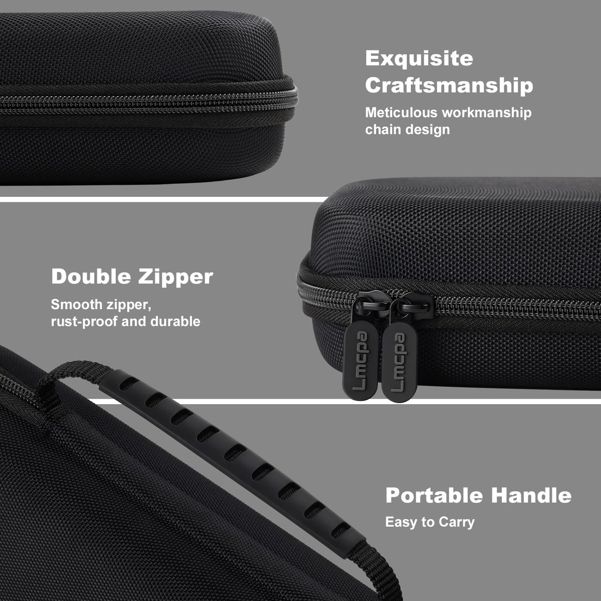 Lmcpa Carrying Case for Nintendo Switch 2 (2025) 7.9 Inch, Protective Hard Shell Portable Switch Travel Case, Lightweight and Large Capacity, Accessories for Switch 2, Black