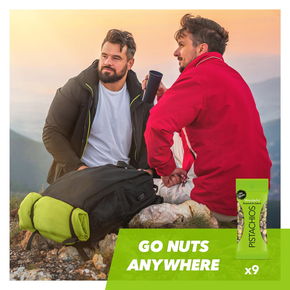 Wonderful Pistachios No Shells, Roasted & Salted Nuts, 0.75 Ounce Bag (Pack of 9), Protein Snacks, Gluten Free, On-the-Go, Individually Wrapped Snacks