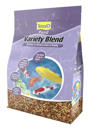 TetraPond Variety Blend, Pond Fish Food, for Goldfish and Koi Yellow 2.25 Pound (Pack of 1)