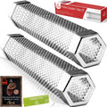 Premium Pellet Smoker Tube 12 inch (Set of 2) - 5 Hours of Billowing Smoke, Hot or Cold Smoking, for Any Grill or Smoker, An Easy and Safe Way to Provide Smoking, Free eBook Grilling Ideas & Recipes