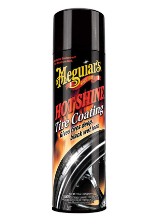 Meguiar's Hot Shine High Gloss Tire Coating, Give Tires a Deep Wet Shine and Long-Lasting Protection with an Advanced Self-Spreading Formula, 15 Oz Aerosol Spray Can