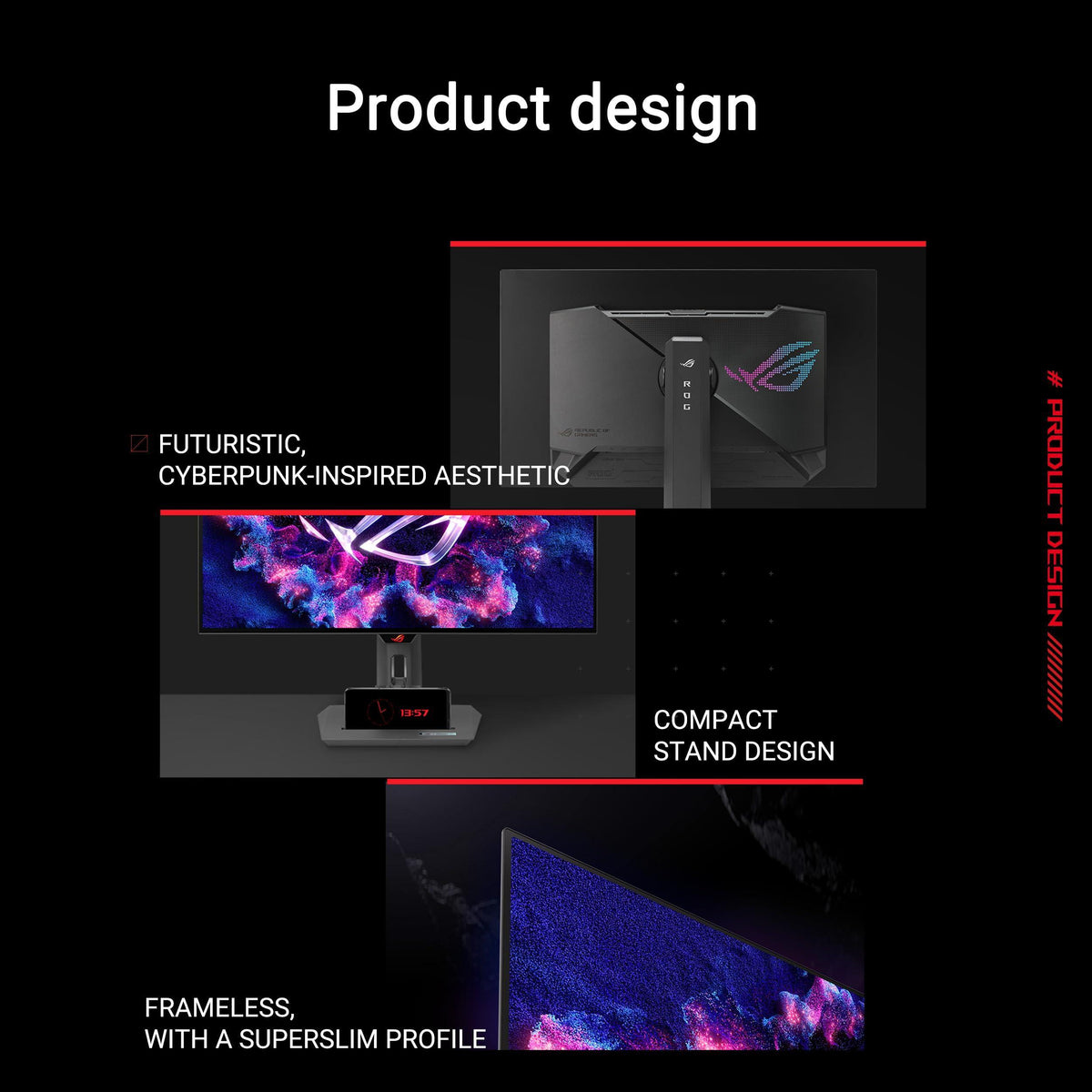 ASUS ROG Strix 27” 1440P OLED Gaming Monitor (XG27AQDMG) - QHD, Glossy OLED, 240Hz, 0.03ms, Custom Heatsink, Anti-flicker,Uniform Brightness, G-SYNC Compatible, 99% DCI-P3, DisplayWidget, 3yr warranty