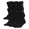 adidas Men's Athletic Cushioned 6-Pack Crew, Cushioned Crew Socks with Arch Compression for a Secure Fit