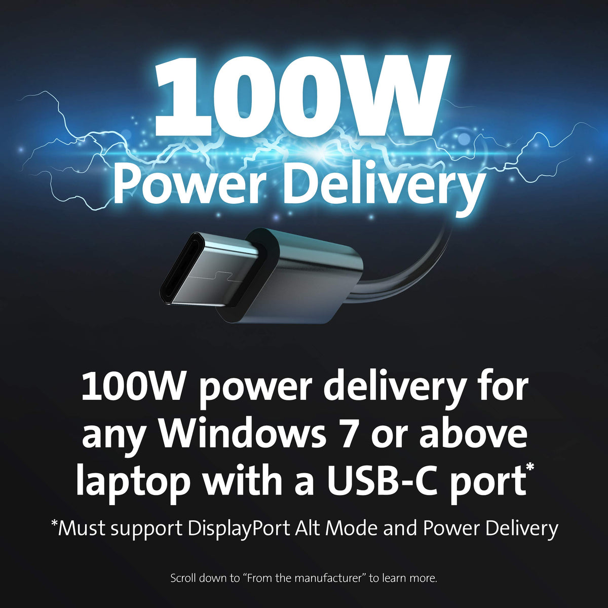 Kensington SD4850P USB-C Docking Station for Dell, HP, Lenovo, Surface, PixelBook, Pixel Slate- Dual 4K Video, 100W PD (K34115NA)