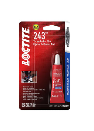 Loctite 1330799 243 Blue Oil Resistant Threadlocker Tube - 6 ml