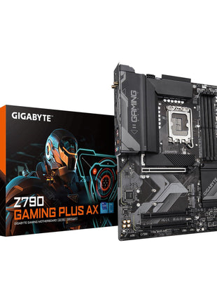 GIGABYTE Z790 Gaming Plus AX LGA 1700 Intel Z790 ATX Motherboard with DDR5, Triple M.2, PCIe 4.0, USB 3.2 Gen2 Type-C, Realtek Wi-Fi 6, Realtek LAN, Q-Flash Plus, EZ-Latch