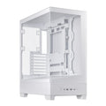 ASUS A31 White ATX Mid-Tower Gaming Case, Dual-Sided Tempered Glass, Frameless Design, BTF Hidden Connectors, 360 AIO Support, 8° Angled Base, ARGB Ready, Optimized Airflow, Seamless Cable Management
