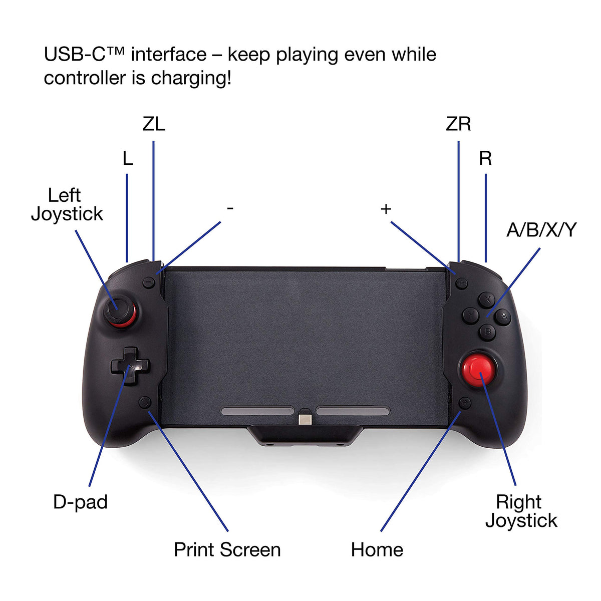 Verbatim Wireless Pro Controller with Console Grip for use with Nintendo Switch™