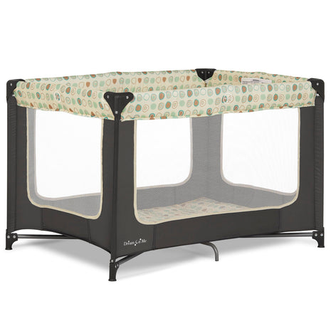 Dream On Me Zodiak Baby Playard, Breathable Mesh Sides, Soft Comfortable Mattress, Quick & Easy to Fold with Travel Carry Bag, Compact Space Saving Design - Gray