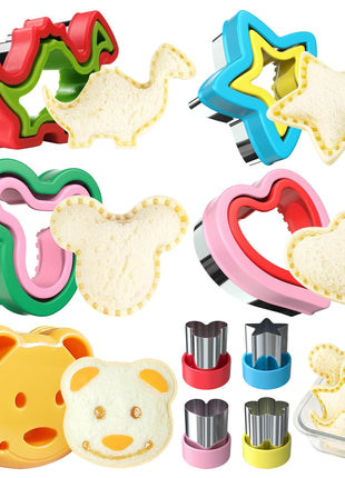 Sandwich Cutter and Sealer, Sandwich Cutter for Kids 5 PCS(BIG), Decruster Sandwich Maker, Great for Lunchbox and Bento Box - Boys and Girls Kids Lunch