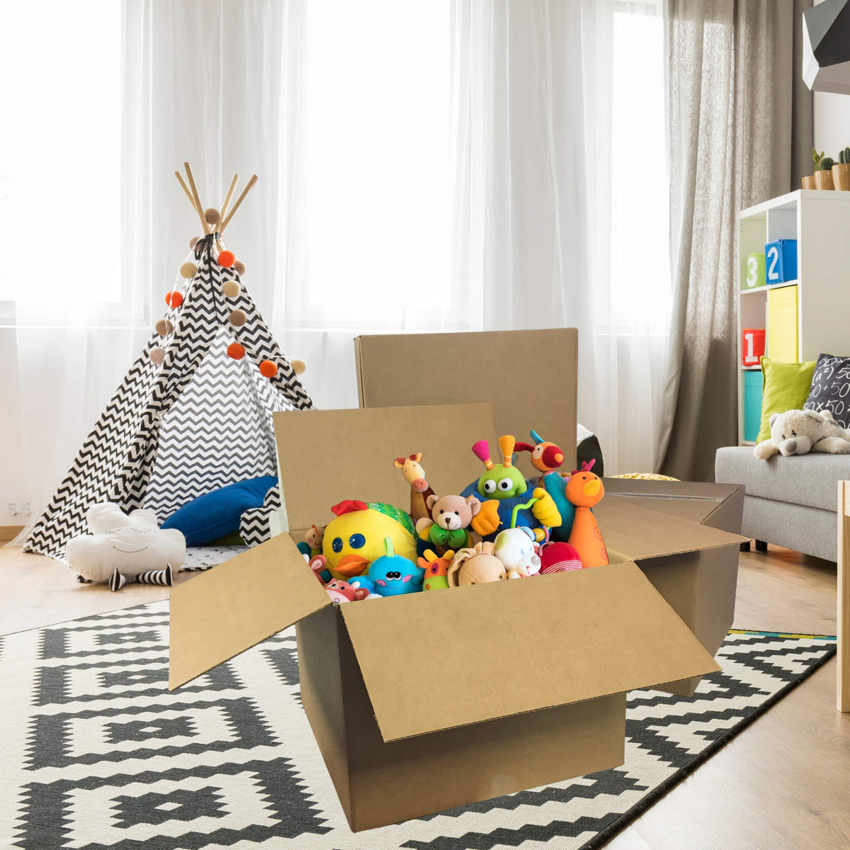 uBoxes Large Moving Boxes 20" x 20" x 15" (Pack of 12)