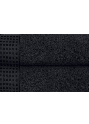 GLAMBURG 100% Cotton 2 Pack Oversized Bath Towel Set 28x55 Inches, Ultra Soft Highly Absorbant Compact Quickdry & Lightweight Large Bath Towels, Ideal for Gym Travel Camp Pool   Black