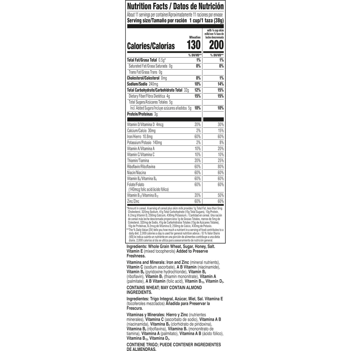 Wheaties Breakfast Cereal, Breakfast of Champions, 100% Whole Wheat Flakes, 15.6 oz