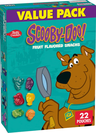 Scooby Doo Fruit Flavored Snacks, Gluten Free, Kids Snacks, Value Pack, 22 Ct, 17.6 oz