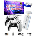 2025 Upgraded Retro Gaming Console Stick, Classic Video Games Stick with 4K HDMI, Built-in 23 Emulators, 20000+ Games - Plug & Play TV Video Gaming Stick with Upgrade Dual 2.4G Wireless Controllers