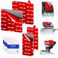 4-Pack Double-Sided Adhesive Pads for Dash Cam Mount – Made with 3M VHB, Heat-Resistant Replacement Tape – 2 Square & 2 Rectangular for Windshield and Dashboard – Includes 4 Adhesion Promoter