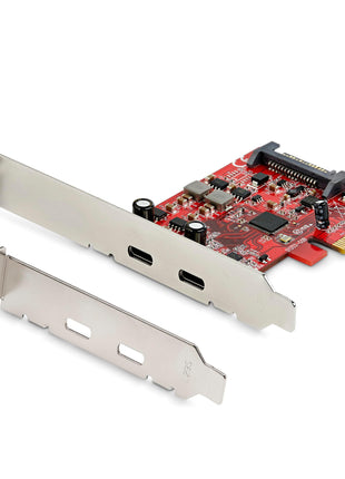 StarTech.com 2-Port USB 3.2 Gen 2 PCIe Card, USB-C 10Gbps PCI Express 3.0 x4 Adapter, Data Only, Windows/macOS/Linux, TAA