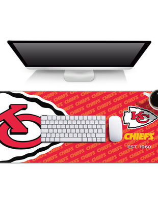 YouTheFan NFL Officially-Licensed Logo Series Desk Pad SMU - Water and Stain Resistant, Heavy-Duty Non-Slip Rubber Backing - fits Under Mouse, Computer and Keyboard