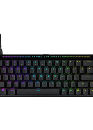 ASUS ROG Falchion Ace HFX Hall Effect Gaming Keyboard 65% TKL, Dual USB-C, Magnetic Switches, Rapid Trigger, Speed Tap, 8000 Hz Polling, Touch Panel, Portable, Protective Cover, PBT Keycaps - Black