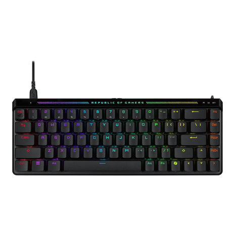 ASUS ROG Falchion Ace HFX Hall Effect Gaming Keyboard 65% TKL, Dual USB-C, Magnetic Switches, Rapid Trigger, Speed Tap, 8000 Hz Polling, Touch Panel, Portable, Protective Cover, PBT Keycaps - Black