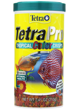 TetraPro Tropical Color Crisps, Fish Food With Natural Color Enhancers, Tropical Fish Food, 7.41 Ounces