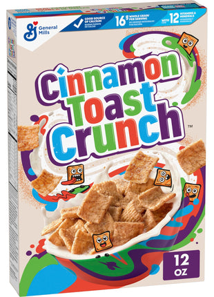 Cinnamon Toast Crunch Breakfast Cereal, Crispy Cinnamon Cereal, 12 oz