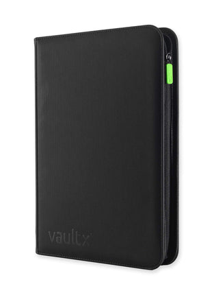 Vault X 9 Pocket Trading Card Zip Binder, 360 Cards, Premium Exo-Tec Album Material, 20 Side-Loading Pages, Folder for Collectible Games, Sports, TCG (Black)