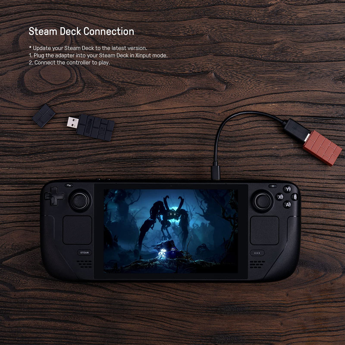 8BitDo Wireless USB Adapter 2 for Switch/Switch 2, Windows PC, Mac & Raspberry Pi, Compatible with Xbox Series X & S Controller, Xbox One Bluetooth Controller, Switch Pro and PS5 Controller (Brown)
