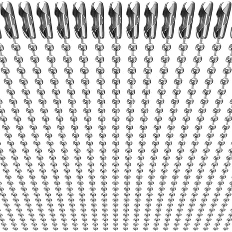 50-Pack Dog Tag Chain Ball Chain Necklace Bulk, Beaded Necklace Chains for Jewelry Making DIY Crafts, Military Blank Dog Tag Necklace for Men, Silver Nickel Plated Metal 24 inch Long 2.4mm Ball Bead Chain