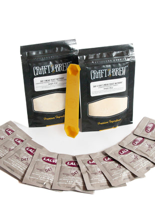 Craft A Brew - Mead Yeast Nutrient Bundle - Lalvin D47 Yeast - For Fermentation - Home Brewing Ingredients - Mead Making Supplies - Yields 10 Gallons