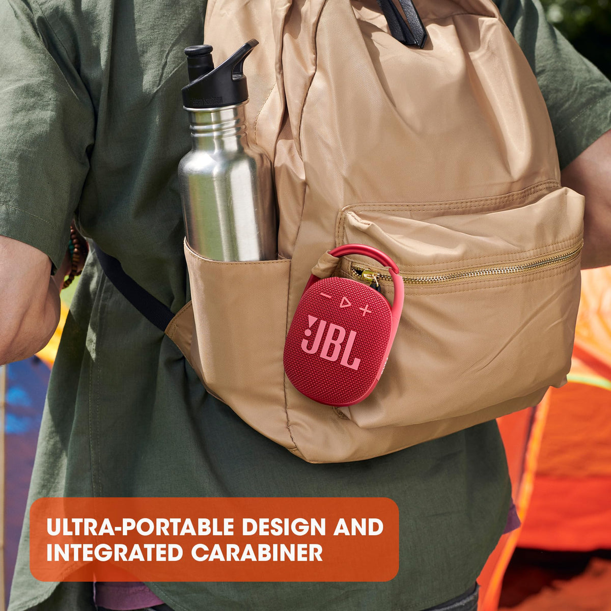JBL Clip 4 - Portable Mini Bluetooth Speaker, big audio and punchy bass, integrated carabiner, IP67 waterproof and dustproof, 10 hours of playtime, speaker for home, outdoor and travel (Pink)