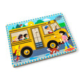 Melissa & Doug The Wheels on The Bus Song Puzzle – 8-Piece Wooden Peg Puzzle with Light-Activated Sounds, Music Learning Toy for Toddlers and Preschoolers Ages 2+