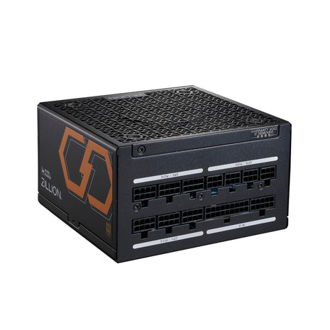 Super Flower Zillion FG 1050W 80+ Gold, Full Modular, ATX 3.1 / PCIe 5.0, W/12V-2x6 Cable (2x8pin - 16pin Native Cables), Power Supply, FDB Fan, SF-1050Z12FG, Black Version