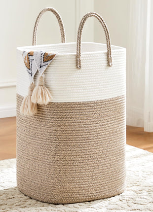 Artfeel Laundry Basket,Woven Cotton Rope Laundry Hamper,60L Versatile Storage for Dirty Clothes,Baby Toys,and Blankets in Bathroom, Nursery,and Living Room