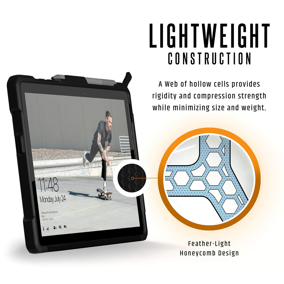 URBAN ARMOR GEAR UAG Designed for Microsoft Surface Go 4/ Surface Go 3 / Surface Go 2 / Surface Go Case 10.5" Metropolis Rugged Aluminum Kickstand Military Drop Tested Protective Cover Black