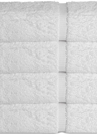 Chakir Turkish Linens | Hotel & Spa Quality 100% Cotton Premium Turkish Towels | Soft & Absorbent (4 Piece Bath Towels, White)