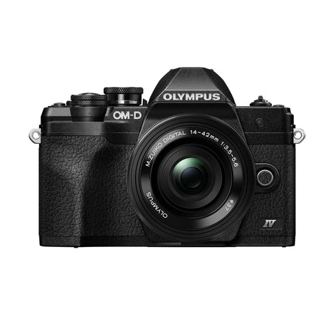 OM SYSTEM Olympus E-M10 Mark IV Black Micro Four Thirds System Camera M.Zuiko Digital ED 14-42mm F3.5-5.6 EZ kit 20MP Sensor 5-Axis Image Stabilization 4K Video Wi-Fi