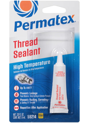 Permatex 59214 High Temperature Thread Sealant, 6 ml Tube