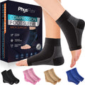 PhysFlex Compression Socks for Plantar Fasciitis, Achilles Tendonitis Relief - (1 Pair) Ankle Compression Sleeve for Heel Spurs, Foot Swelling & Fatigue - Arch Support Brace for Everyday Use