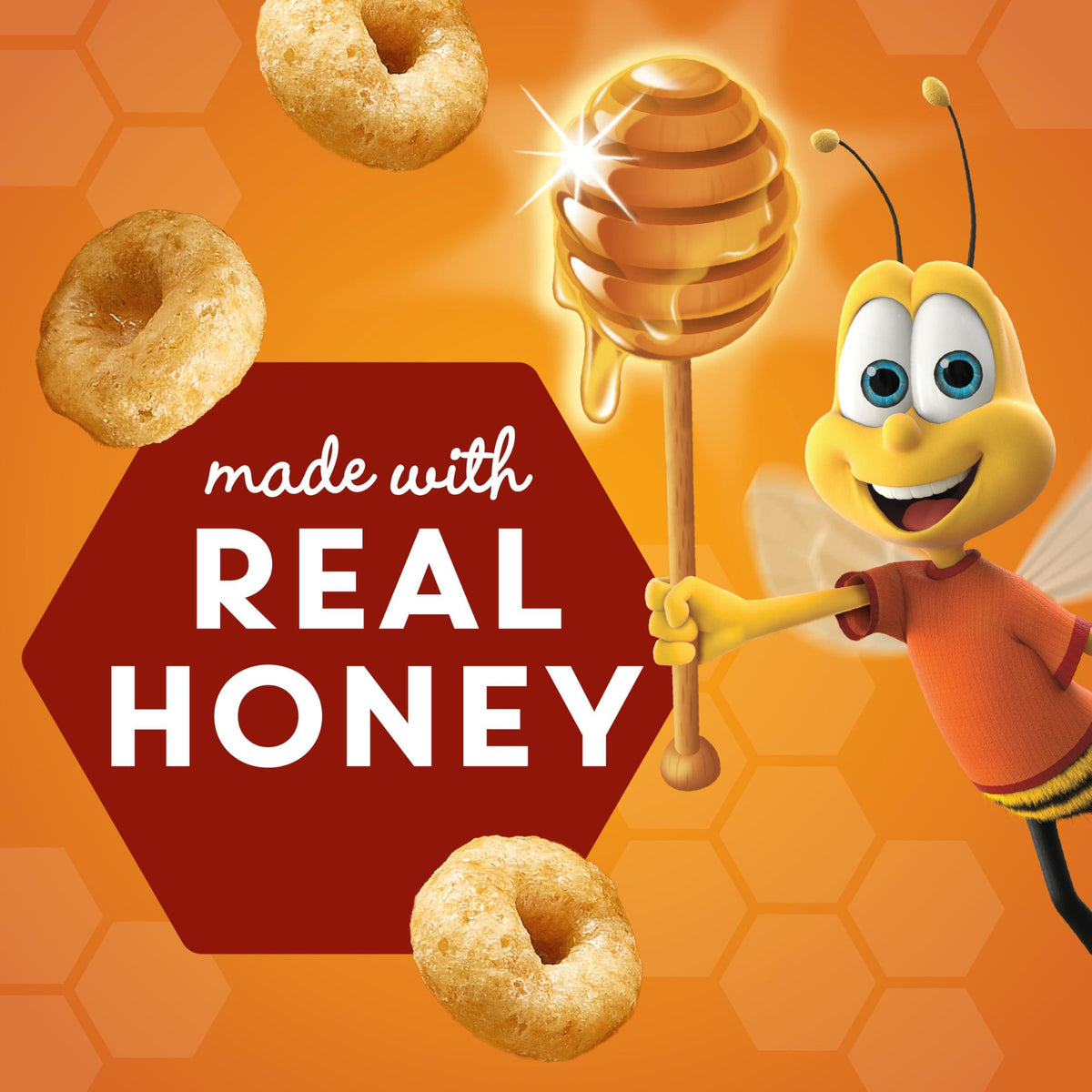 Honey Nut Cheerios, Heart Healthy Gluten Free Breakfast Cereal with Whole Grain Oats, Mega Size, 27.2 oz