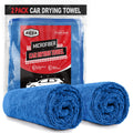 AIDEA Microfiber Towels for Cars-2PK, Large Professional Car Drying Towel, Scratch-Free & Absorbent Drying Towel for Cars, SUVs, RVs, Trucks, and Boats, 24inx 31in, Blue