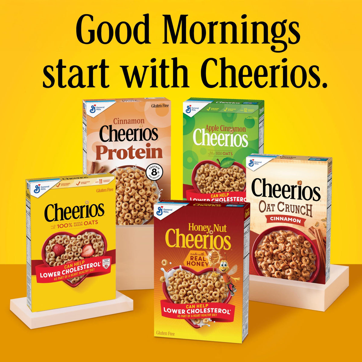 Apple Cinnamon Cheerios, Heart Healthy Gluten Free Breakfast Cereal, Made with Whole Grain Oats, Family Size, 19 oz