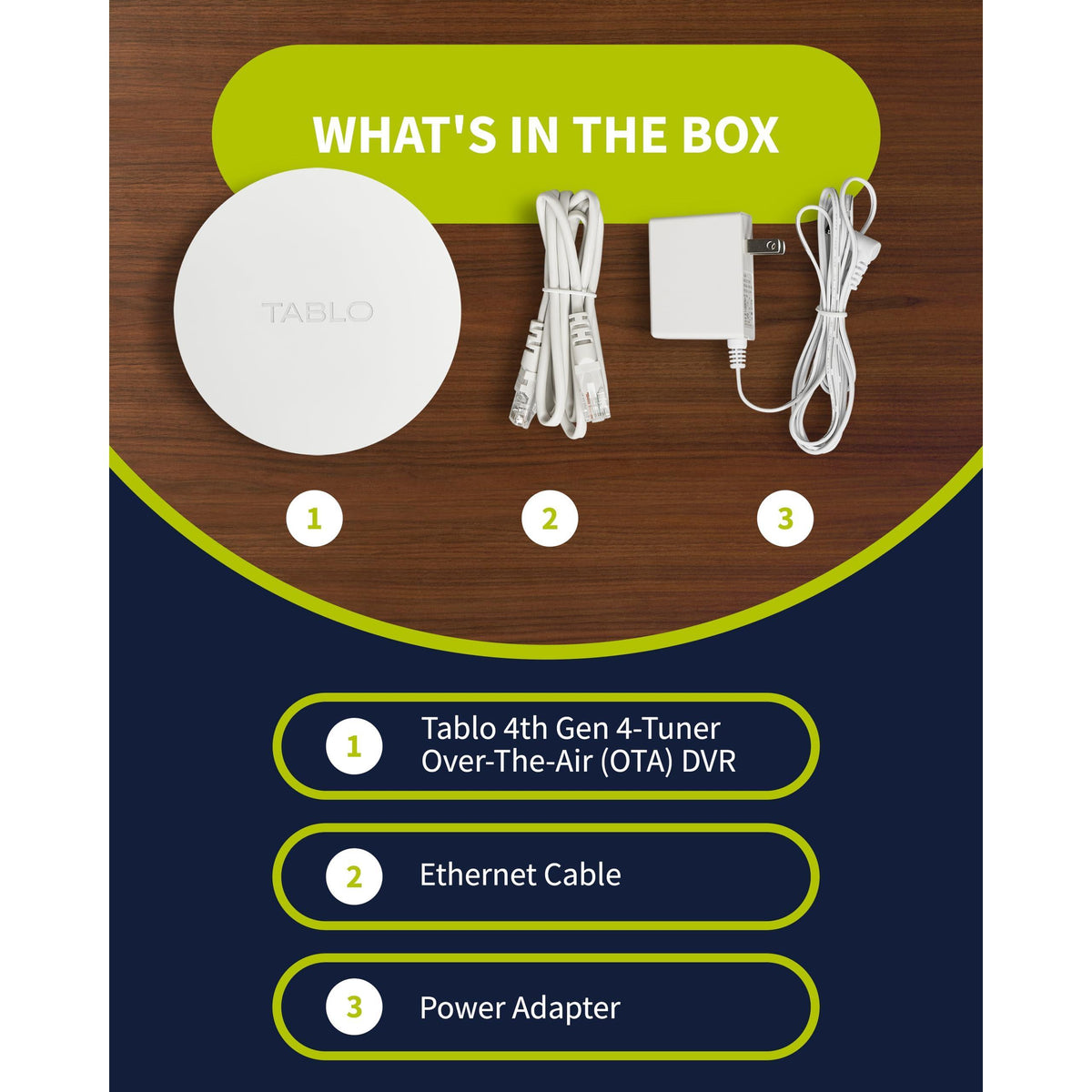 Tablo TV 4th Gen 4-Tuner Over-The-Air (OTA) DVR - Watch, Pause & Record Live TV, News, Sports & Movies Throughout Your Home Over Wi-Fi - Pairs w/Any TV Antenna - 50+ Hrs Recording - No Subscriptions