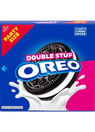 OREO Double Stuf Chocolate Sandwich Cookies, Party Size, 24.95 oz