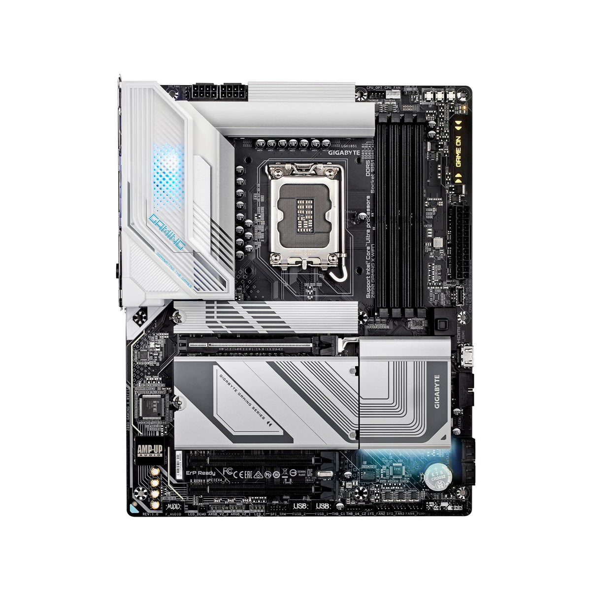 GIGABYTE Z890 Gaming X WIFI7 Intel Core Ultra (Series 2) LGA 1851 Motherboard, ATX, DDR5, 4X M.2, PCIe 5.0, USB4, WIFI7, 2.5GbE LAN, EZ-Latch