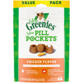 Greenies Feline Pill Pockets for Cats Natural Soft Cat Treats, Chicken Flavor, 3 oz. Pouch (85 Treats)