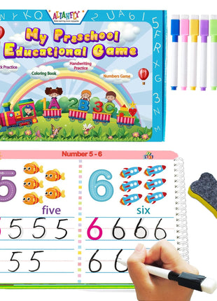 ALIANFLY Preschool Learning Activities Educational Workbook - Toddler Prek Montessori Handwriting Practice Activity Tracing Toys Busy Book for Kids, Autism Learning Materials and ABC Learning Book
